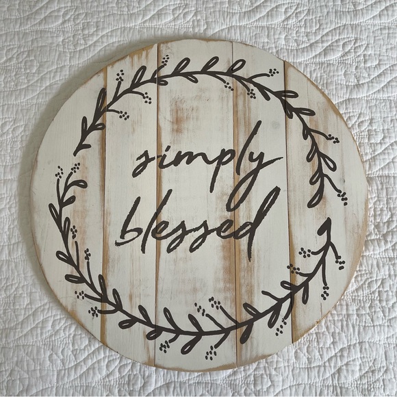 Simply Blessed Wooden Sign - Picture 1 of 3